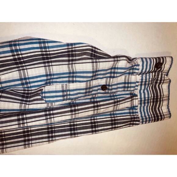 Wrangler Jeans Co Mens 2XL Shirt Blue Black White Plaid Button L S Soft Cotton - Picture 5 of 11